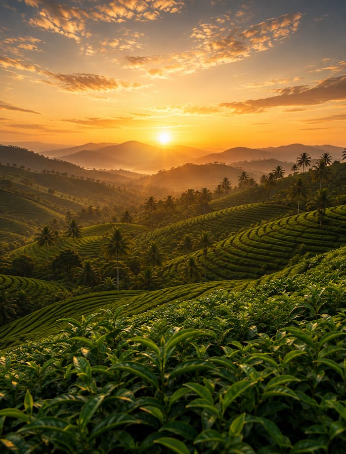 Spice-growing hills of Kerala, India